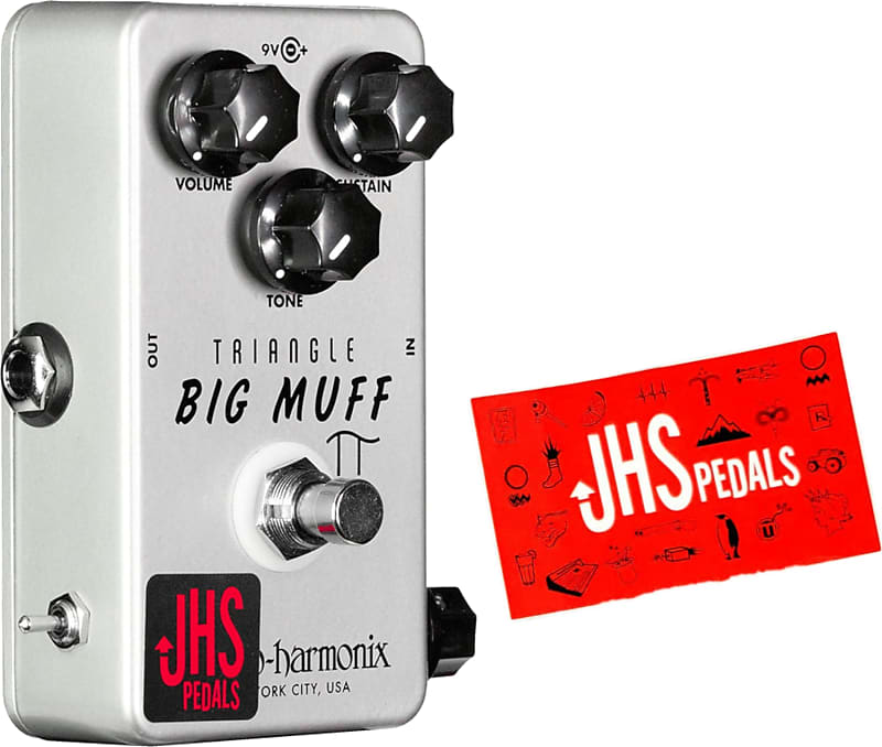 JHS Pedals EHX Triangle Big Muff Pi Illuminati Mod Fuzz Pedal w/ JHS Sticker