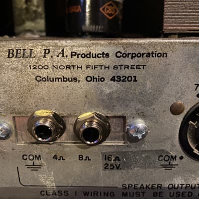 Vintage Bell BE35 Tube Amplifier Guitar Head Serviced and Restored image 6