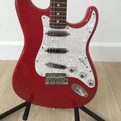 American Fender Torino Red Stratocaster with Chrome Dome Lace Sensor pickups image 2