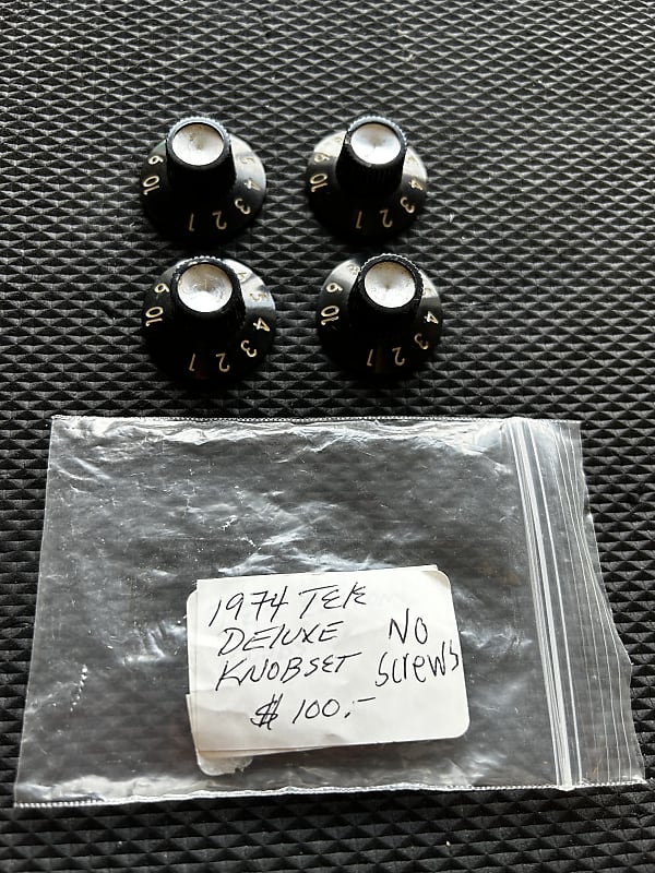1974 Fender Telecaster Deluxe Black Knobs Set Reverb