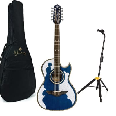 H Jimenez Bajo Quinto Transparent Blue El Patron Acoustic/Electric +Bag +Stand NEW Authorized Dealer for sale