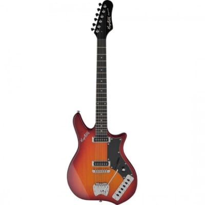 Hagstrom Impala Retroscape Electric Guitar Cherry Sunburst w/ Hardcase for sale