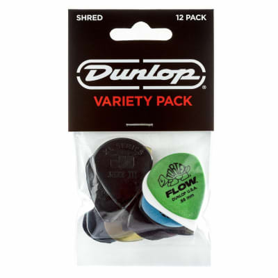 Dunlop PVP118 Shred Guitar Pick Variety Pack, 12 Pack