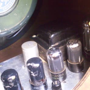 Vintage 1953 AMPEG "BASSAMP" 815 tube guitar amp serviced working w/ fiber case image 13