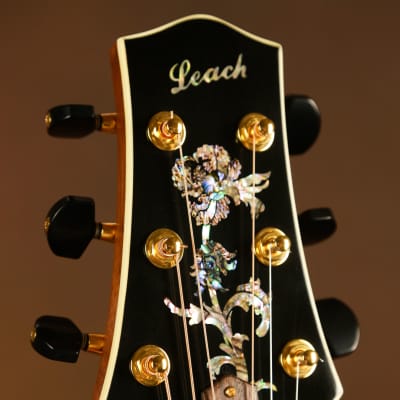 Harvey Leach Custom OM Floral Vine Acoustic Guitar for sale