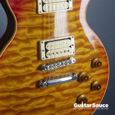 Gibson Custom Shop 59 Reissue Jimmy Wallace Les Paul Tom Murphy Painted Monster Quilted Top Heritage Cherry Burst 1992 Used (Cod. 1452UG) image 3