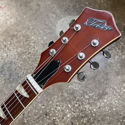 Teisco Vintage Hollowbody Electric Guitar 1960s - Red image 10