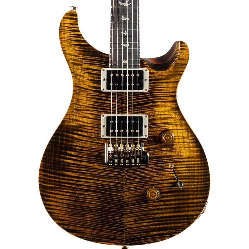 PRS Custom 24 10 Top Electric Guitar, Yellow Tiger image 1