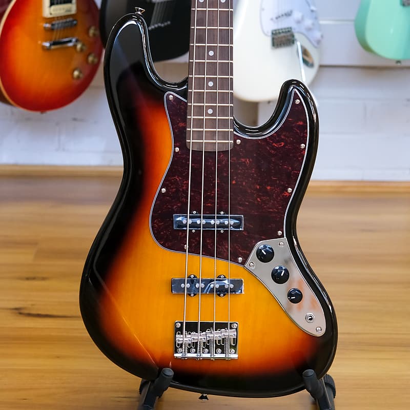 Aria Pro II STBJB Series Bass Guitar (3Tone Sunburst) Reverb