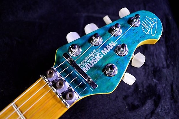 Ernie Ball MUSIC MAN EVH Signature 90s Trans Blue | Reverb Ernie Ball MUSIC MAN EVH Signature 90s Trans Blue | Reverb