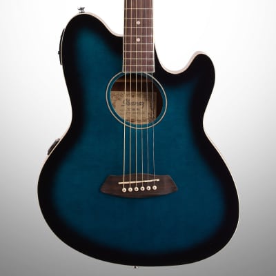 Ibanez TCY10E Talman Cutaway Acoustic-Electric Guitar, Transparent Blue Sunburst image 1