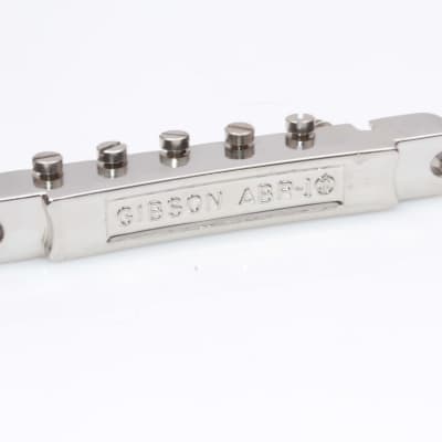 Gibson® Vintage Shaped Nickel Nonwire ABR-1 with Area59' Softbrass Saddles/Screws  Nickel for sale