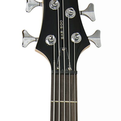 Strinberg Bass Guitar 5 Strings Active SAB-500 2020 Transparent Black Made in Brazil image 4