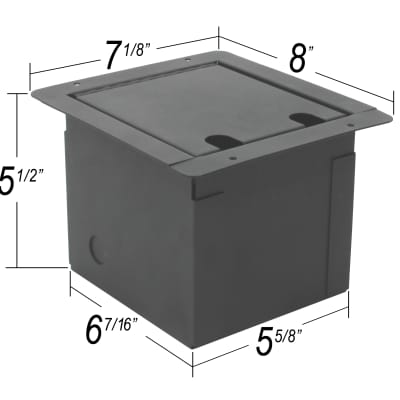 Elite Core FB-QUAD-AC Recessed Floor Box with 2 Duplex AC Connection image 3