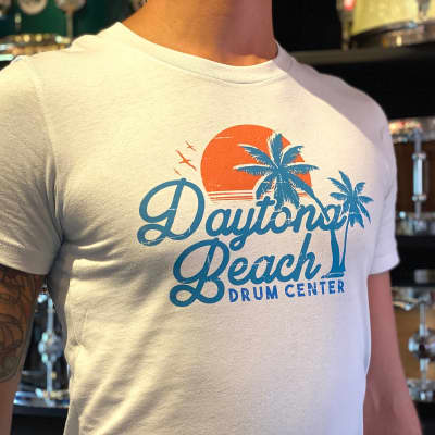 Daytona Beach Drum Center Logo Tee Shirt in Silver image 1