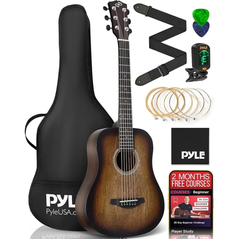 Fazley W40-NT guitare acoustique folk Natural + stand + acco