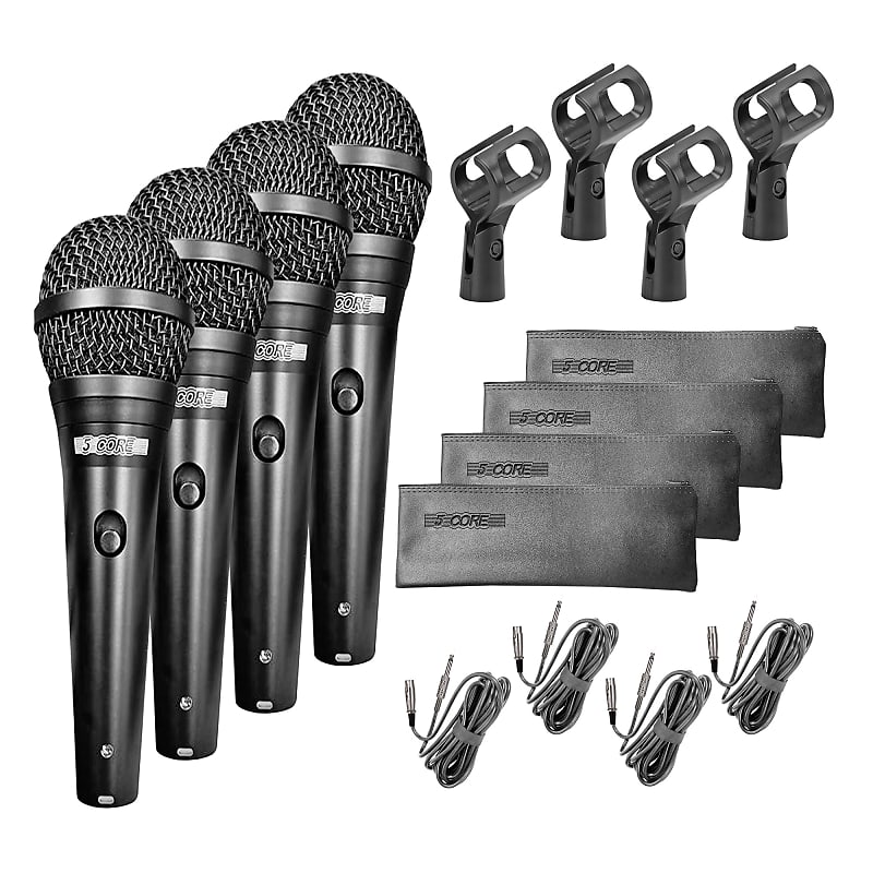 5 Core Professional Dynamic Microphone 4 Pieces Neodymium | Reverb