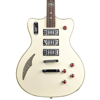 Eastwood Bill Nelson Astroluxe Cadet Vintage Cream and Fiesta Red w/Case image 2