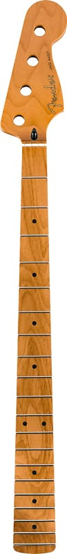 Fender Roasted Maple Jazz Bass Neck, 20 Medium Jumbo Frets, 9.5", Maple, C Shape image 1