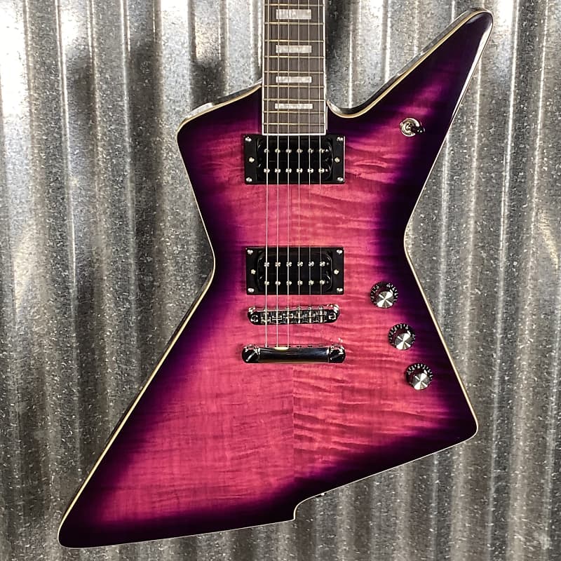 Westcreek Revenge Explorer Flame Transparent Purple Burst | Reverb