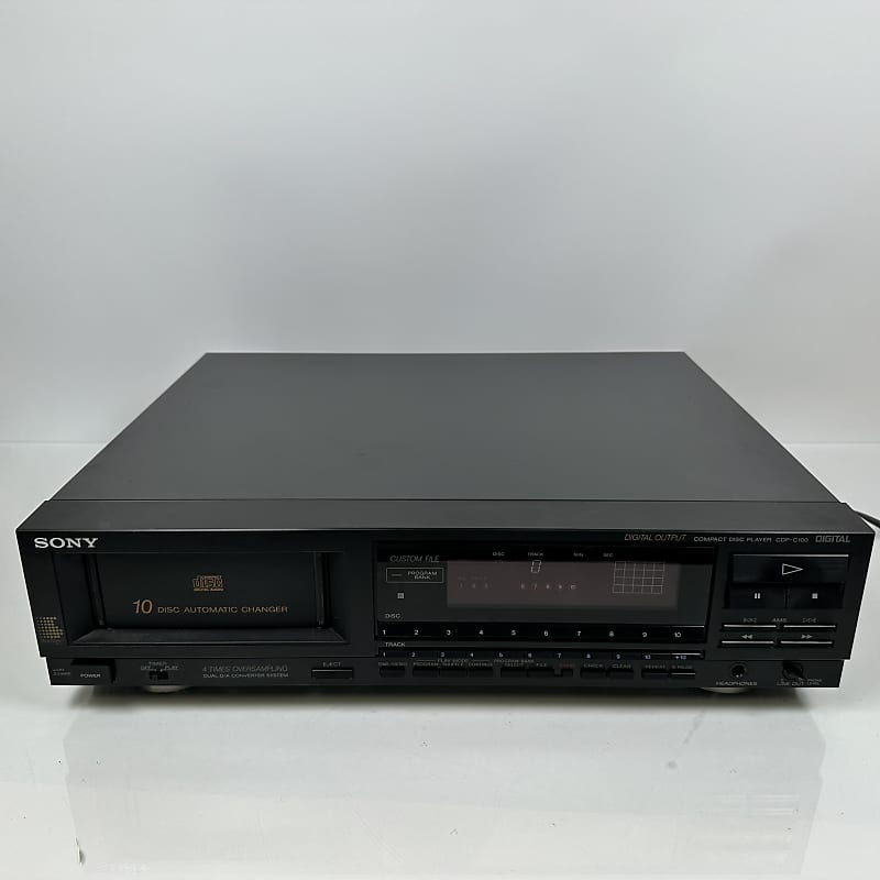 Sony CDP-C100 Vintage 1988CD Player 10 Disc Magazine CD Changer  			