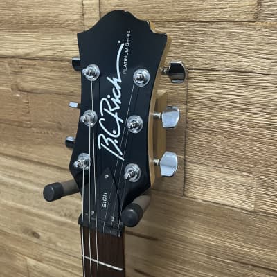B.C. Rich  Platinum Bich guitar 2000's MIK - Black gloss- w/Dimarzio pickups + soft bag image 9