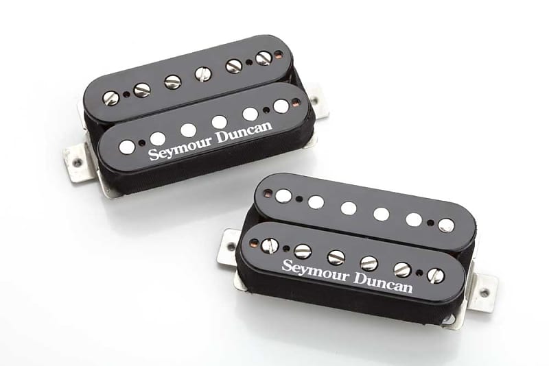 Genuine Seymour Duncan Hot Rodded Humbucker Pickup Set - BLACK 11108-13-B image 1