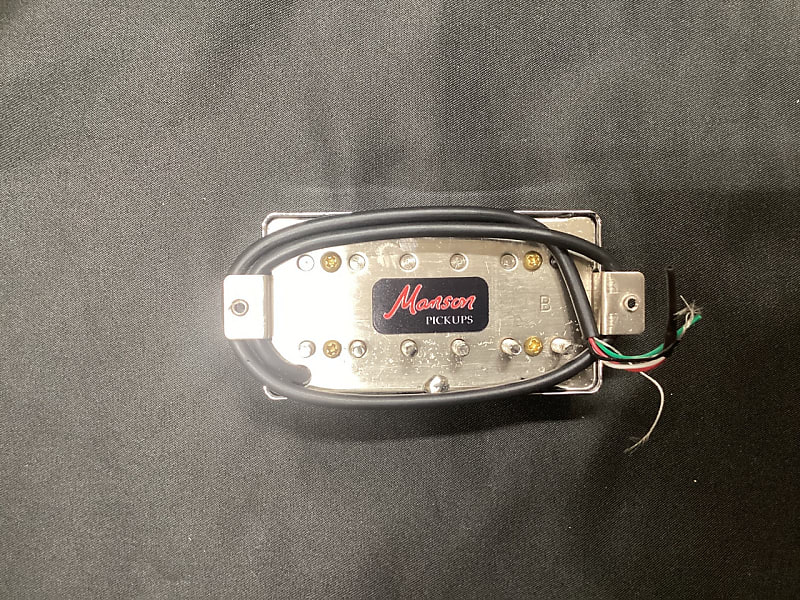 Manson Guitar Works PF-1 Matthew Bellamy Signature Humbucker Pickup Set  Chrome Covered Origin Etch