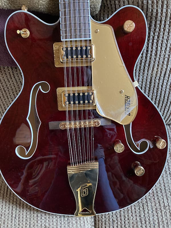 Gretsch G5422G-12 Electromatic Hollow Body 12-String with Gold Hardware 2020 - Walnut Finish - MINT !!! & New, $200 Gretsch Hard Case image 1