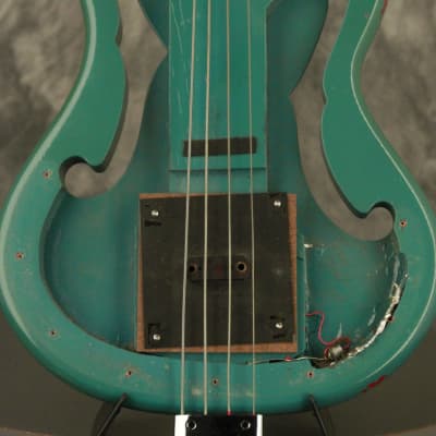 RARE 1960's Ampeg AEB-1 Scroll Bass original BLUE + BLACK!!! image 21