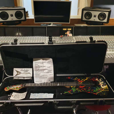 Jackson USA Custom Shop Def Leppard Tour Played Phil Collen Hand-Painted Splatter Signed Guitar PC1 image 4