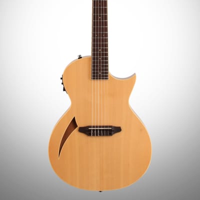 ESP LTD TL-6N Thinline-6 Nylon Classical Acoustic-Electric Guitar, Natural image 2
