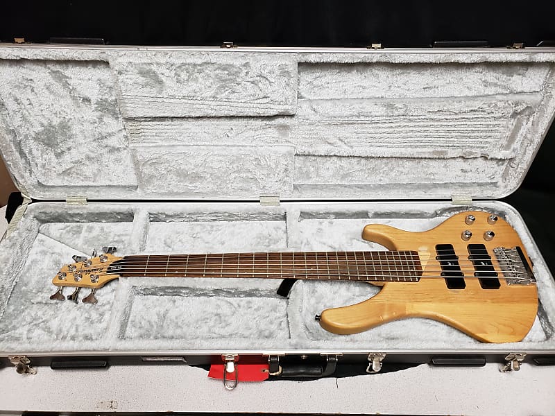 Washburn XB600 6 String Electric Bass Guitar Natural + Reverb