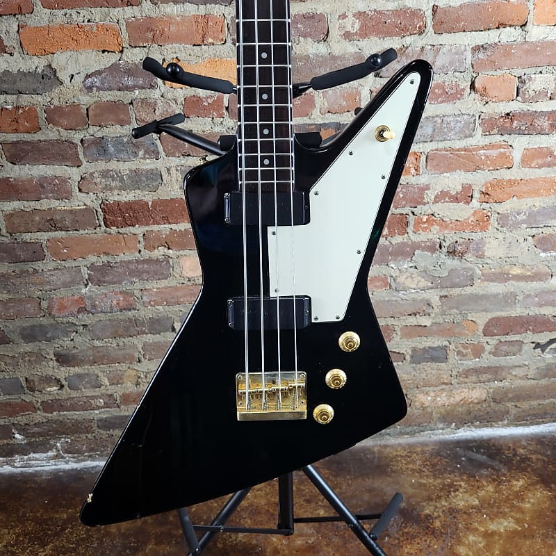 Epiphone Explorer Electric Bass (1990s, Black) | Reverb Brazil