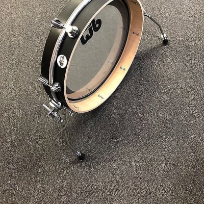 DW DDBD0320BLCR 3x20" Pancake Bass Drum in Black Satin w/ Hoop Clamp Spurs image 5