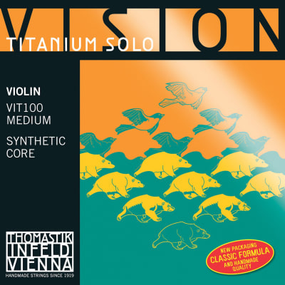 Thomastik-Infeld VIT100 Vision Titanium Solo Violin String Set image 1