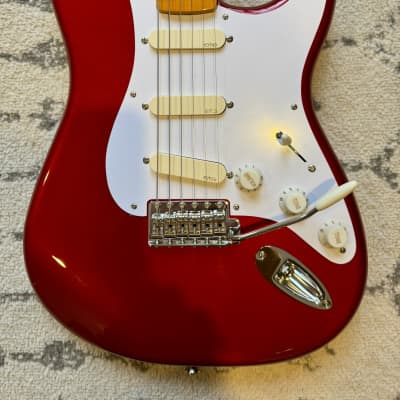 Custom Fender Stratocaster Gilmour Inspired "Red Strat" Candy Apple Red EMG DG20 with Gigbag image 2