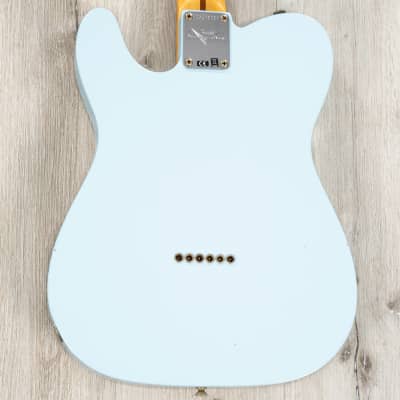 Fender 1969 Telecaster Thinline Guitar, Journeyman Relic, Maple, Aged Sonic Blue image 4