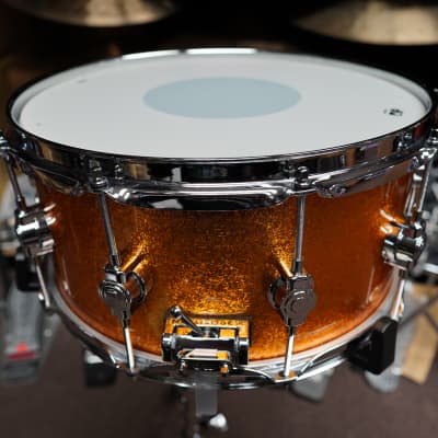 DW USA Performance Series DRP6514SS 6.5" x 14" Pure Maple Snare Drum Gold Sparkle (2023) image 13