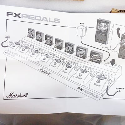 Marshall PB-8-U | Rare: Dealer Store Display Board +Pedals Lot image 3