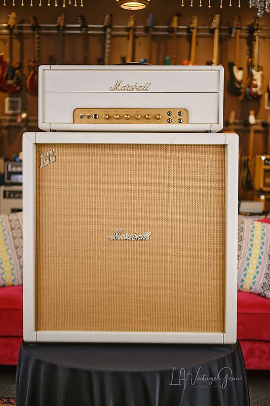 Blankenship JTM 45 in a Kerry Wright Head Shell and Kerry Wright 4x12 Cabinet - Loaded with Vintage 1970 Pre Rola Celestion 25w Greenbacks! image 1