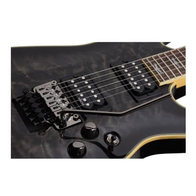 Schecter Omen Extreme-6 FR Electric Guitar (RIght-Hand, See-Thru Black) image 4