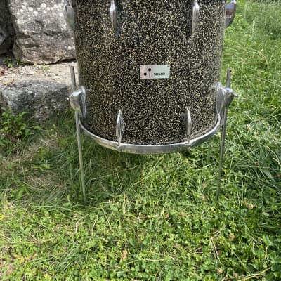 Sonor Teardrop 1960s - 16“ Floor Tom - Black & Gold Sparkle image 4