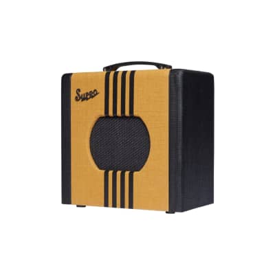 Supro Delta King 8 Combo 1 Watt Guitar Amplifier, Tweed w/ Black Stripes image 2