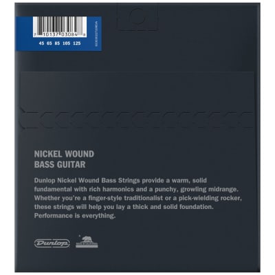 Dunlop Nickel Wound 5-String Bass Strings 45-125, DBN45125 image 2