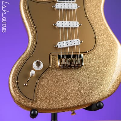 Kauer Electroliner Left-Handed Custom Guitar Sahara Gold Flake image 5