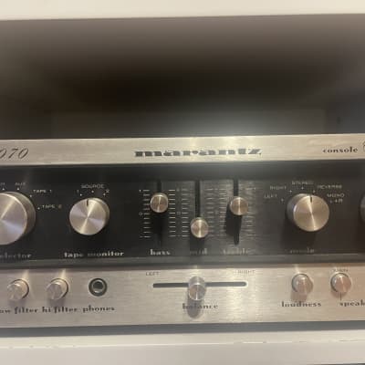 Marantz 1070 Stereo Amplifier 1980’s Silver/Black image 5