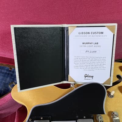 OPEN BOX 2022 Gibson Custom 1959 ES-335 Reissue Murphy Lab Ultra Light Aged Natural - Authorized Dealer 8.3lbs - SAVE! G00586 image 12
