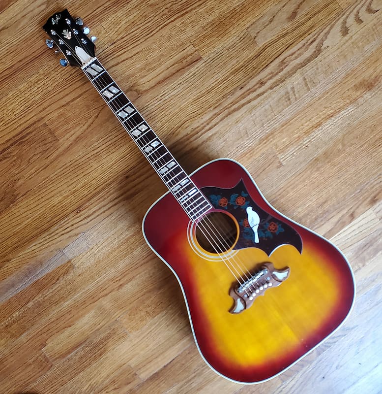 Lyle W-415 Gibson Dove Copy Acoustic Guitar || Matsumoku 60s 70s Cherry  Sunburst