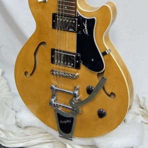 Godin Montreal Premiere HG w/Bigsby Gorgeous Graining Natural Finish 2 buckers image 5